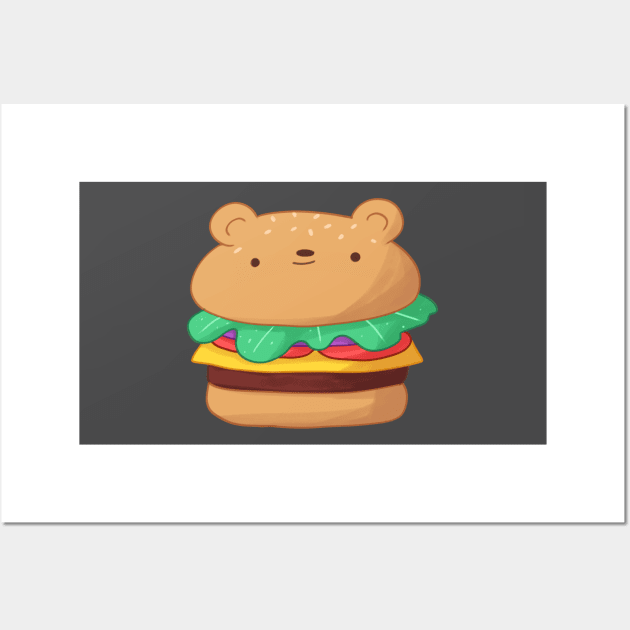 Cheeseburger bear Wall Art by Mayarart